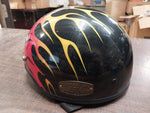 AGV The Real One 1947 Thunder Helmet Made In Italy Flames Red Orange Yellow Used