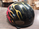 AGV The Real One 1947 Thunder Helmet Made In Italy Flames Red Orange Yellow Used