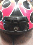 VTG Bieffe Half Motorcycle Helmet Black w/ Flames GR1000 Small DOT Vented