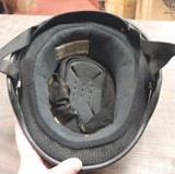 VTG Bieffe Half Motorcycle Helmet Black w/ Flames GR1000 Small DOT Vented