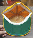 Vtg Harvard Sports Headwear Baseball Hat Cap Green Blank Fitted 7 Yellow Green
