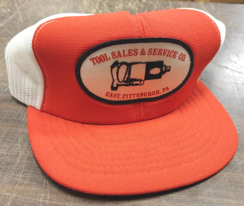 Vtg Clothing Tools Sales & Service CO East Pittsburgh Red & White Mesh Hat