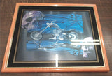 Greg Smith Custom Hardtail Motorcycle Framed Skull Picture Harley Chopper 20x16
