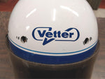 Vetter Rogue Bell Dot Blue White Vintage Motorcycle Helmet Visor Full Face Vent