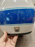 Vetter Rogue Bell Dot Blue White Vintage Motorcycle Helmet Visor Full Face Vent