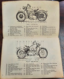 VTG 1950s Harley Davidson Model K Motorcycle Riders Handbook Owners Manual OEM