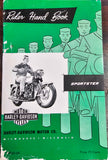 VTG 1964 Harley Davidson Ironhead Sportster XL Rider Handbook Owners Manual