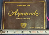 VTG 1984 Honda GL1200A Goldwing Aspencade Brown Leather Owners Manual
