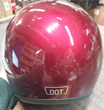 Vtg Z1R Red Gloss Large 3/4 Motorcycle Helmet Dot ZRP-3 Vented Drifter Sport