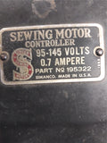 VTG Singer Featherweight 221 Black Sewing Machine Case Black USA Portable!