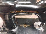 VTG Singer Featherweight 221 Black Sewing Machine Case Black USA Portable!