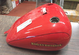 NOS Gas Tank Factory Harley custom Paint Red Decals CVO Softail Carb Heritage Fa