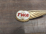 TWA Junior Hostess Vintage Flight Attendant Pin Trans World Airways