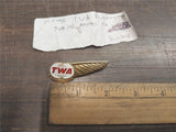 TWA Junior Hostess Vintage Flight Attendant Pin Trans World Airways