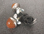 Auto Gem NOS License Plate Bolts Glass Light Up Amber