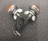 Auto Gem NOS License Plate Bolts Glass Light Up Amber