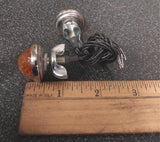 Auto Gem NOS License Plate Bolts Glass Light Up Amber