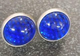 NOS License Plate Bolts Glass Blue Harley Panhead VTG Auto Hotrod