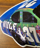 Timber Wolf Mark Green #37 Nascar Metal Tin Race Car Mancave Sign 23x14