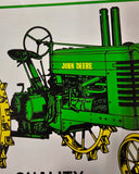 VTG Rare John Deere Tractor 12x16 Advertising Metal Tin Farming Mancave Sign