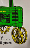 VTG Rare John Deere Tractor 12x16 Advertising Metal Tin Farming Mancave Sign