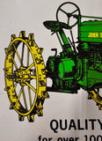 VTG Rare John Deere Tractor 12x16 Advertising Metal Tin Farming Mancave Sign