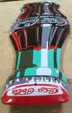 VTG Coca Cola Soda Metal Tin Sign 3D Embossed 21x6 Diner Garage Kitchen Diet Cok
