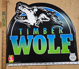 VTG 1999 Timber Wolf Chewing Tobacco Metal Tin 17"x18" Store Advertising Sign