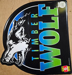 VTG 1999 Timber Wolf Chewing Tobacco Metal Tin 17"x18" Store Advertising Sign
