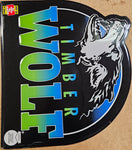 VTG 1999 Timber Wolf Chewing Tobacco Metal Tin 17"x18" Store Advertising Sign
