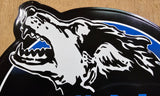 VTG 1999 Timber Wolf Chewing Tobacco Metal Tin 17"x18" Store Advertising Sign
