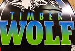 VTG 1999 Timber Wolf Chewing Tobacco Metal Tin 17"x18" Store Advertising Sign
