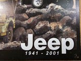 1941-2001 Jeep 60 Years of Service Tin Mancave Sign Willys CJ7 Renegade Wrangler