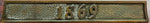 Vintage Metal House Number Address Plaque Plate 1869 Doorway Sign