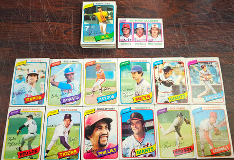 VTG 1980 TOPPS Chewing Gum INC. Baseball Collectible Trading Lot 30+ Cards