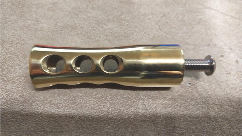 12 Hole Solid Brass Drilled Custom Shift Peg Chopper Softail Dyna Harley Sport