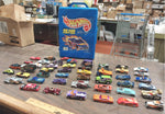 Hot Wheels Mattel 48 Piece Blue Carry Case Cars Trucks Kids Toys Collectibles