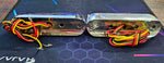 Arlen Ness Amber LED Chrome Motorcycle Mini Marker Lights