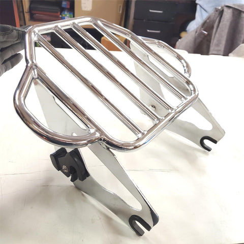SLMOTO Detachable Two Up Pack Mount Luggage Rack 2009^ Harley FLHR Kin Tour Pack