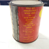 VTG Empty Firma-Plug Red Yellow Tin Can Collectible Wall-Firma INC. Original Tag