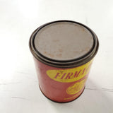 VTG Empty Firma-Plug Red Yellow Tin Can Collectible Wall-Firma INC. Original Tag