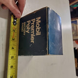 VTG Red White Bl Mobil Oil Premier Poly 9 volt Mini Battery Radio Ori Box 3324F