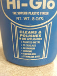 Vtg Broncco Hi-Glo Plastic Polish Aluminum Chrome SS Oil Can 1970's motorcycle