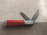 Vintage Imperial Barlow 2 Blade Pocket Knife Red Tool Hunting Fishing