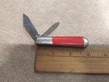 Vintage Imperial Barlow 2 Blade Pocket Knife Red Tool Hunting Fishing