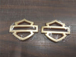 Gold CVO Gas Tank Emblems Badges Stickers Harley Davidson Bar Shield 3 1/2" Pr
