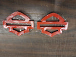 Chrome CVO Gas Tank Emblems Badges Stickers Harley Davidson Bar Shield 3 1/2" Pr