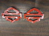 Chrome CVO Gas Tank Emblems Badges Stickers Harley Davidson Bar Shield 3 1/2" Pr