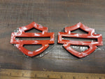 Black CVO Gas Tank Emblems Badges Stickers Harley Davidson Bar Shield 3 1/2" Pr