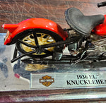 1936 EL Knucklehead V Twin Maisto Scale 1:18 Harley Motorcycle Toy Collectible
